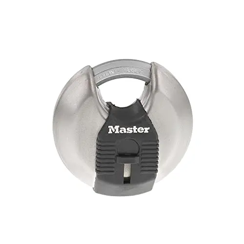 Master Lock Magnum heavy-duty discus padlock with Tough-Cut boron carbide shackle
