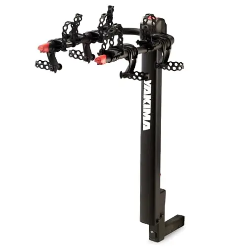 Yakima DoubleDown 4 tilting hitch bike rack on an SUV