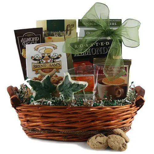 Executive Collection corporate gift basket with elegant presentation and gourmet savory items