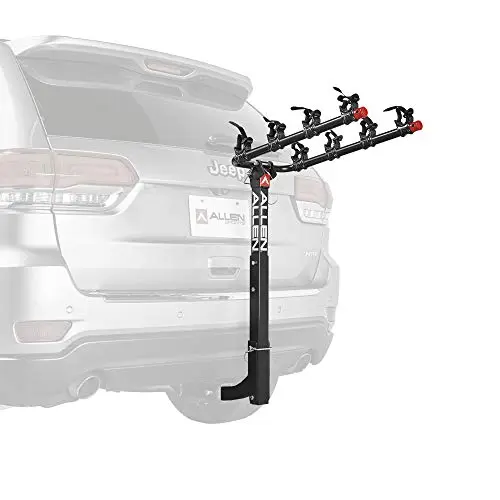 Allen Sports classic hitch mount bike rack carrying four bicycles