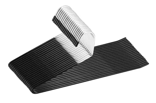 Jeronic 20-pack black metal S-shaped pants hangers