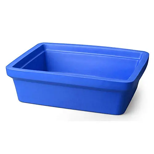 Large blue dry ice pan with stackable design