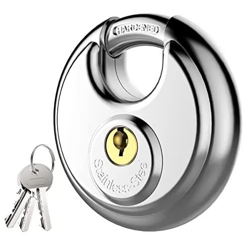 Puroma stainless steel discus locker lock with three keys for storage units