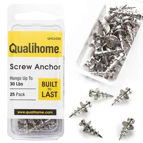Qualihome 25-pack of double-headed wall screw anchors