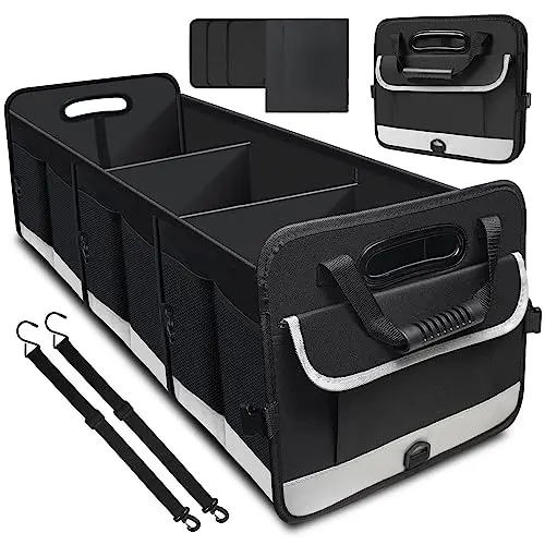 AOPHY Black and Gray Large Capacity SUV Trunk Organizer
