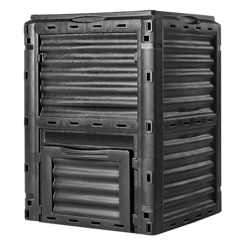 VEVOR black rectangular compost bin with ventilation on all sides