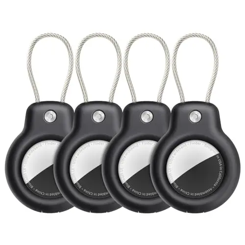 SPGUARD AirTag holder with secure wire cable lock for luggage