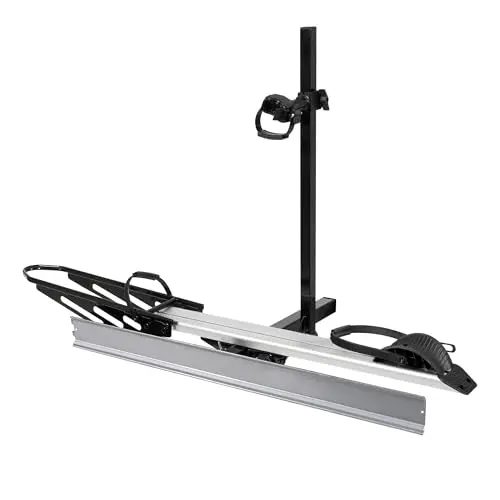 YOUNG ELECTRIC silver single-bike hitch rack with a loading ramp