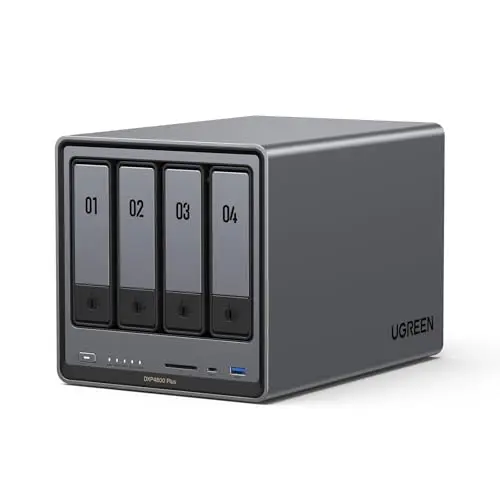 UGREEN NASync DXP4800 Plus 4-bay desktop network attached storage in grey
