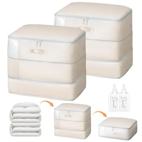 Easortm 3-layer compression storage bag holding blankets