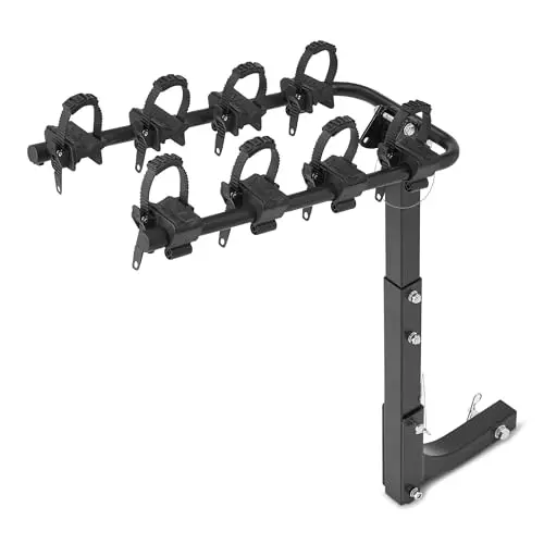 Amazon Basics 4-bike foldable steel hitch rack for car and SUV