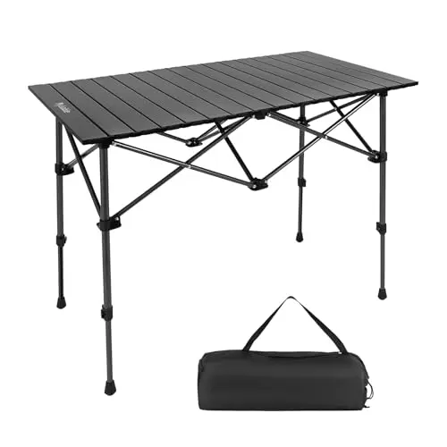 Byliable black aluminum folding camping table