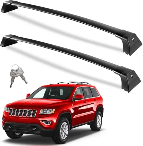 Wonderdriver lockable all-aluminum roof rack for Jeep Grand Cherokee with grooved side rails