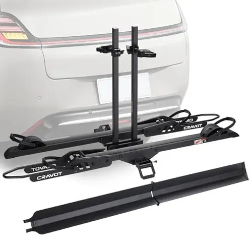CRAVOT CyberRack E2 Plus black e-bike rack folded in three different positions