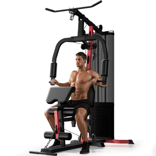 ROBORE black home gym system with 160lb stack