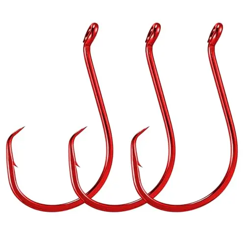 Dr.Fish red Octopus style circle hooks in a pack