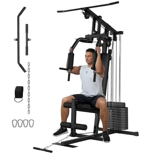 PhoenixCrest black multifunctional home gym machine
